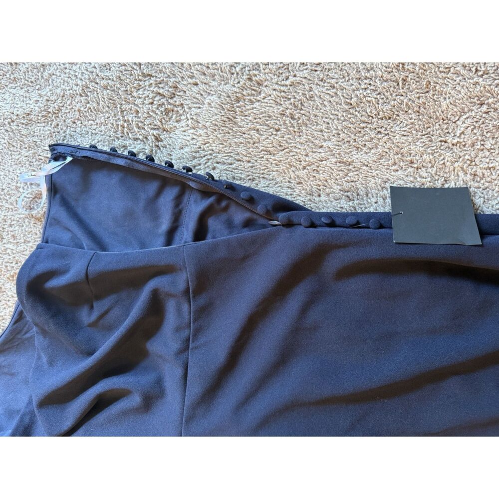 NWT One-shoulder, Asymmetric Dark Navy Blue Dress, Large